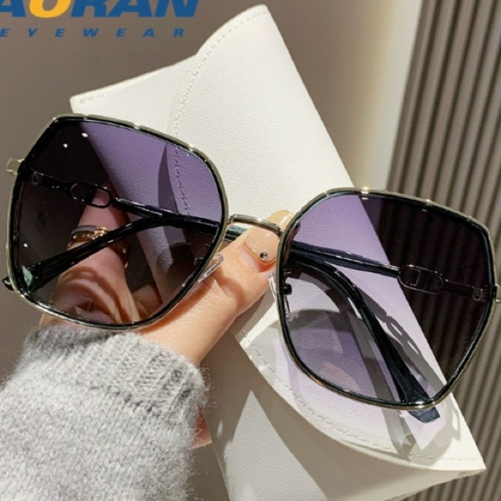& Other Stories Black and Gold Square Sunglasses